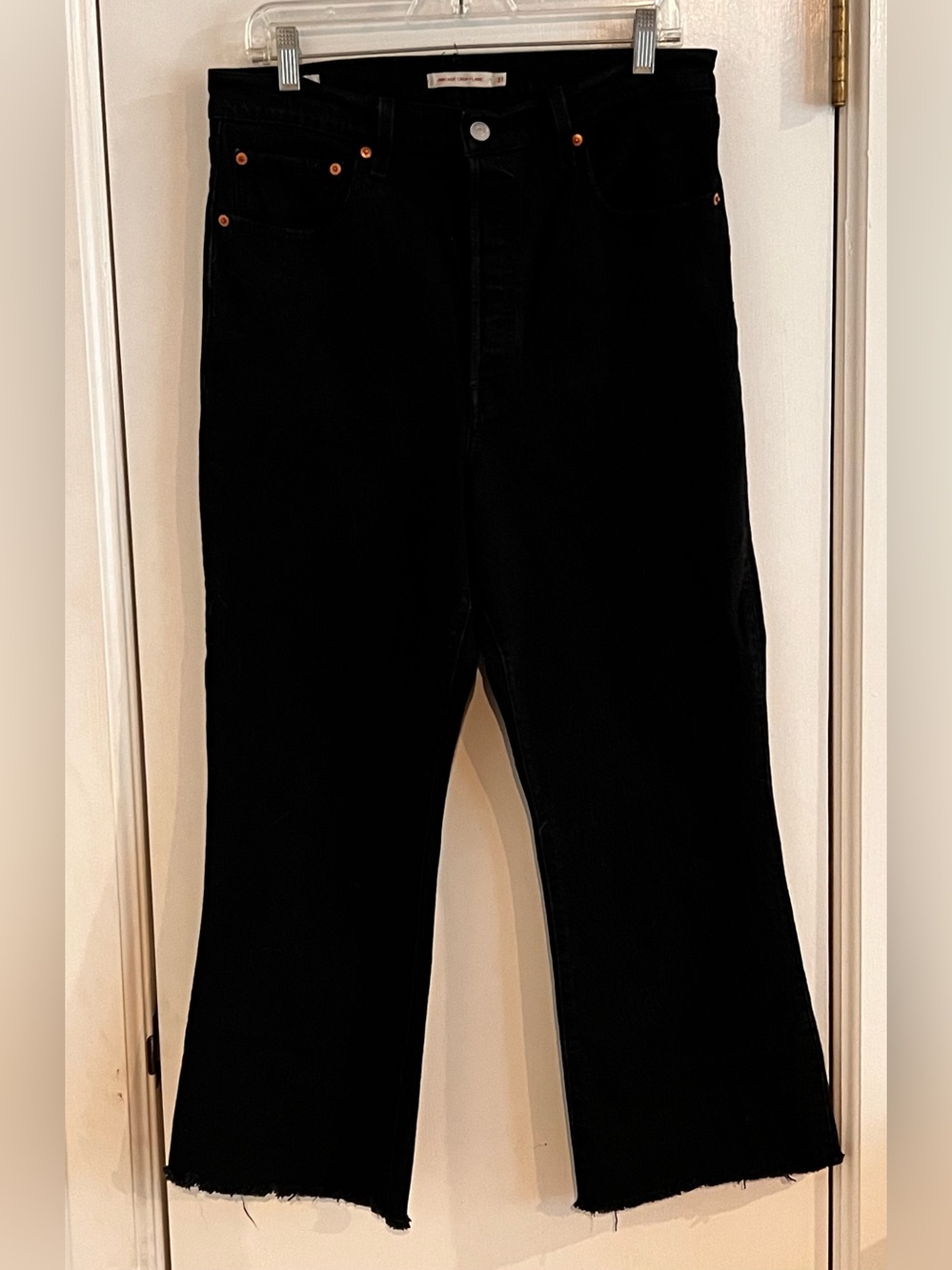 Black Levi’s Women’s Ribcage Crop Flare Jeans - Size 31 (12)